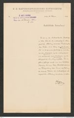 k.k. naturhistorisches Hofmuseum, Intendanzakten 1885-1896 (Hauer), Aktenzahl Z.132/1894, Seite 1